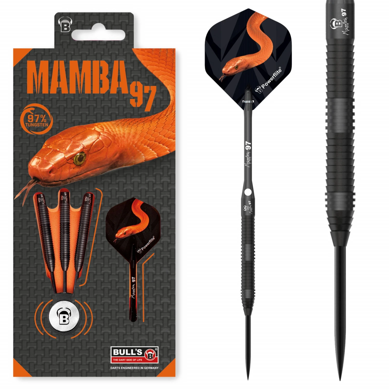 Mamba 97 M5 97% Tungsten - Steel Tip Darts 3 Mamba 97 M5 97% Tungsten - Steel Tip Darts