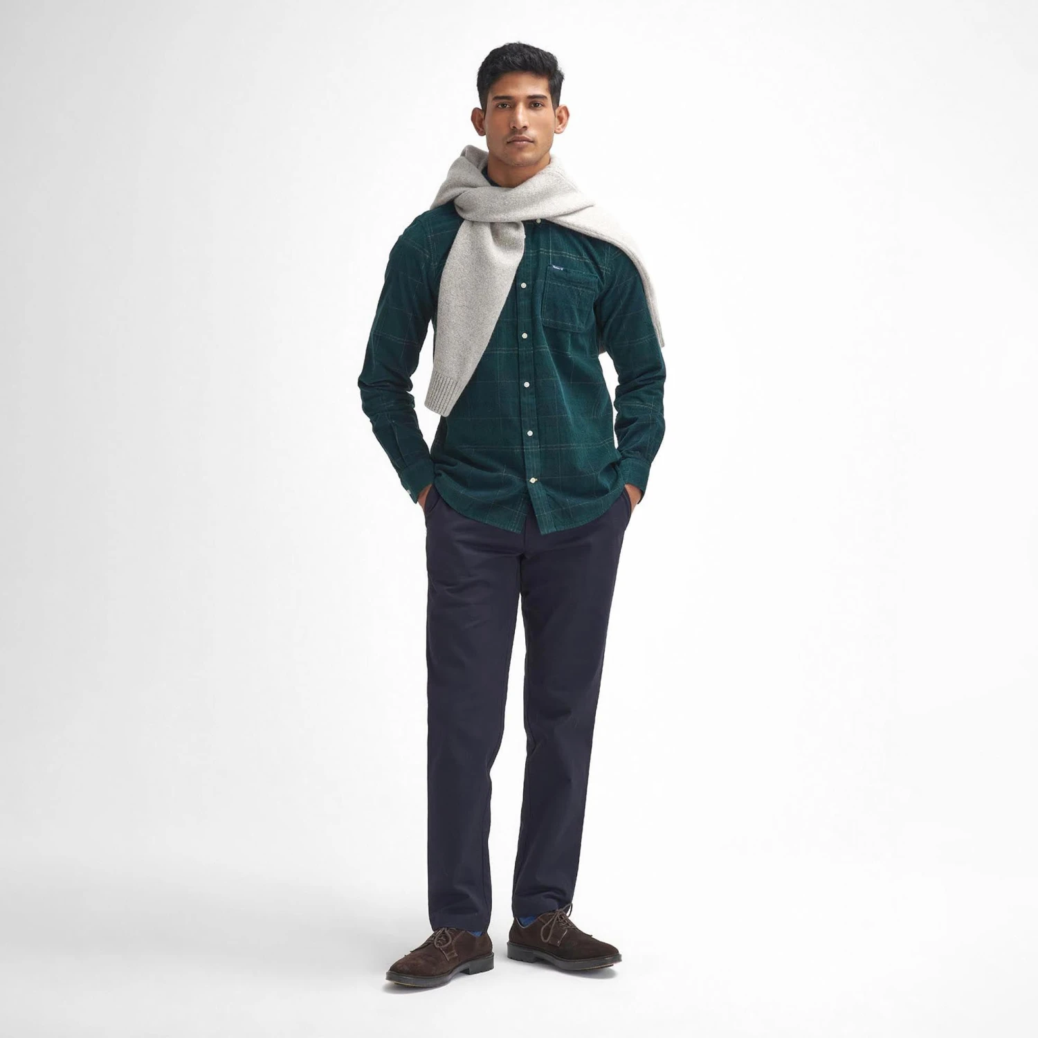 Sueded Sateen Slim Fit Trouser 5 Sueded Sateen Slim Fit Trouser - Image 3