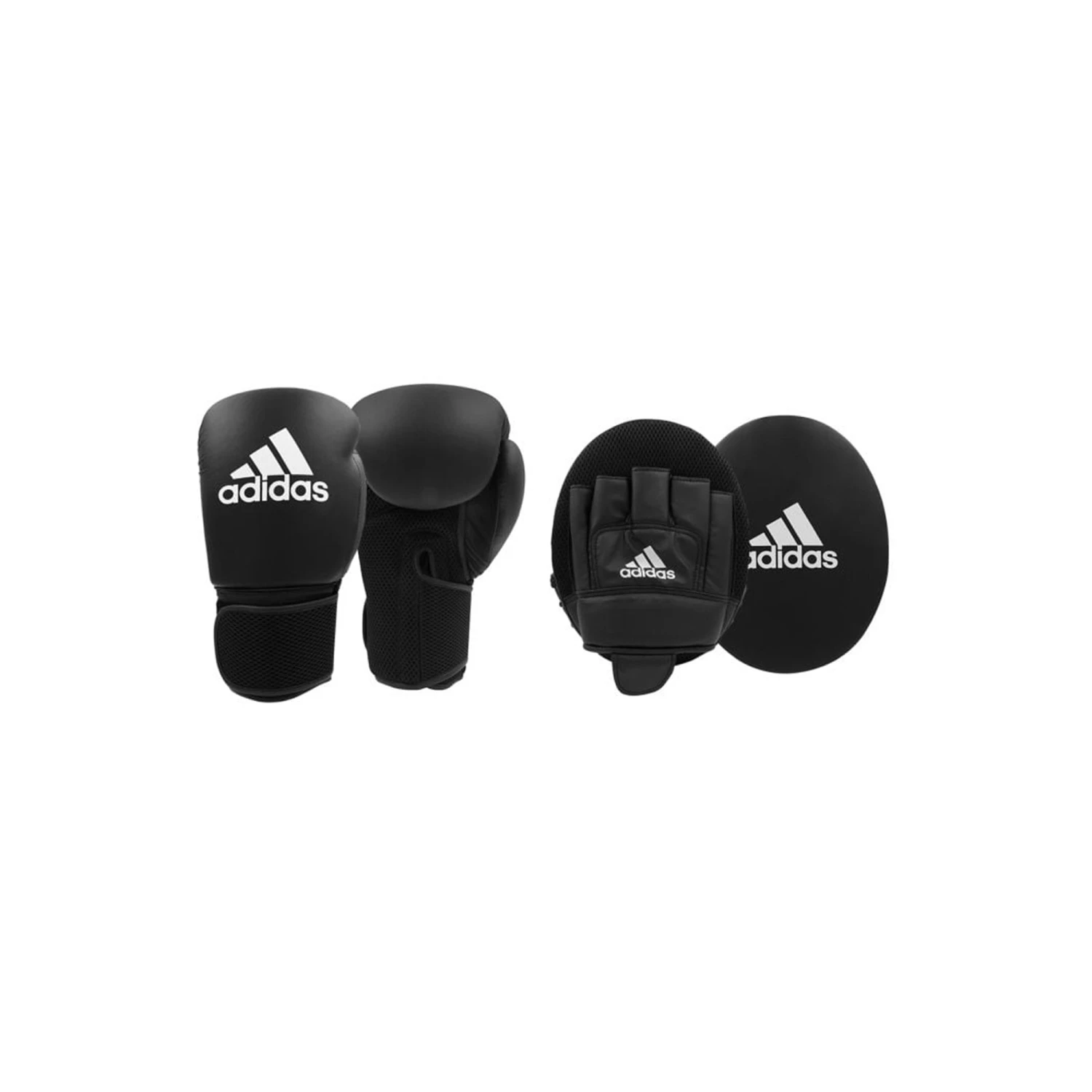 ADIDAS Boxing Gloves And Focus Mitts Set 3 ADIDAS Boxing Gloves And Focus Mitts Set