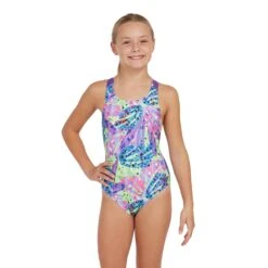 Zoggs Sea Petal Flyback Junior Swimsuit