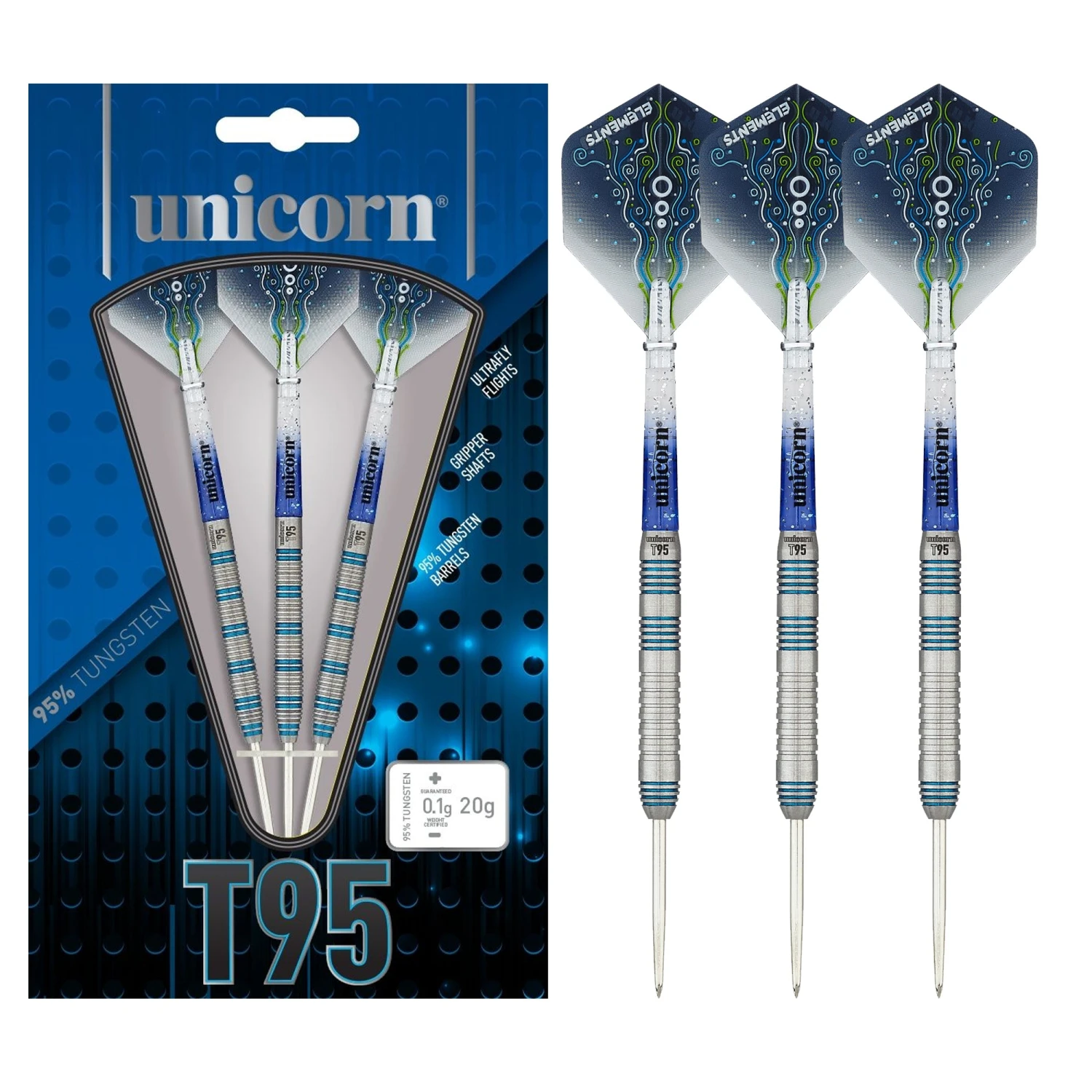 Unicorn Core XL T95 Type 2 - 95% Tungsten Darts 3 Unicorn Core XL T95 Type 2 - 95% Tungsten Darts