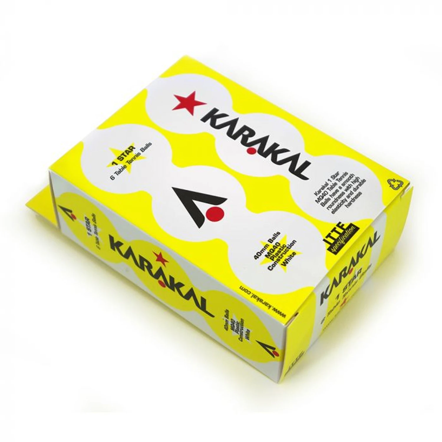 KARAKAL 1 STAR TABLE TENNIS BALLS 4 KARAKAL 1 STAR TABLE TENNIS BALLS - Image 2