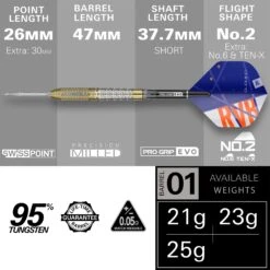 Raymond Van Barneveld Chrono 95% Tungsten - Swiss Point Steel Tip Darts -Sporting Goods Store 3 33fe6b14 cf88 42d0 ad4a 3e2c3dd4a761