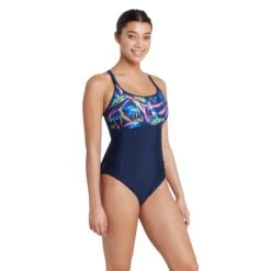 Zoggs Neon Crystal Multiway 1 Piece Womens Swimsuit -Sporting Goods Store 462395 NNCR NeonCrystal Multiway1Piece7