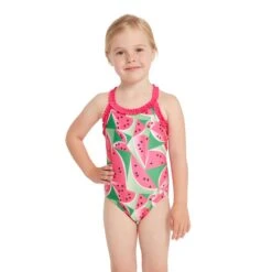 Zoggs Girls Watermelon Ruffle Crossback
