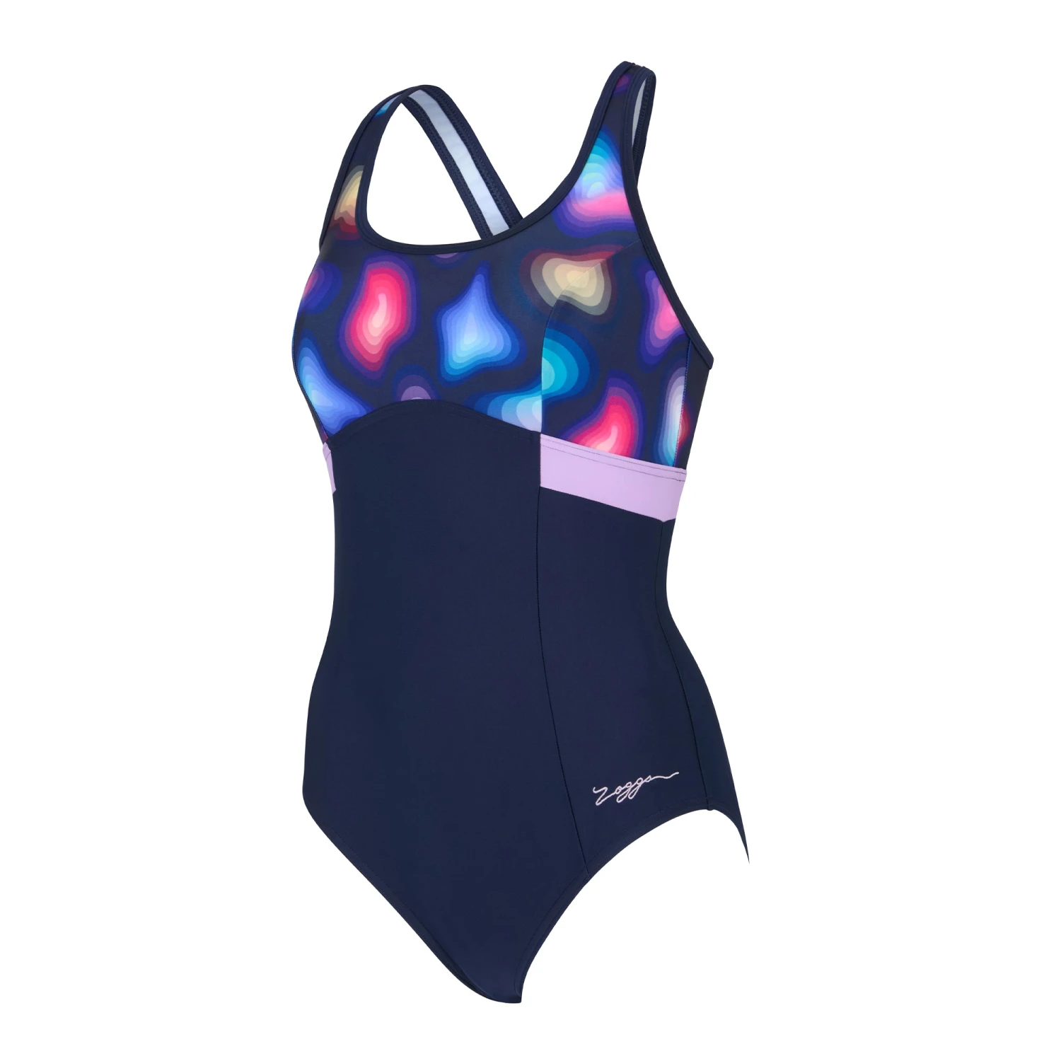 Zoggs Zephyr Dakota Print Crossback Swimsuit Womens 6 Zoggs Zephyr Dakota Print Crossback Swimsuit Womens - Image 4