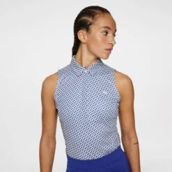 J.Lindeberg Dena Print Sleeveless Golf Top Womens -Sporting Goods Store 5 a1d74ec4 b74e 4e44 bb0c 0d0db560be72