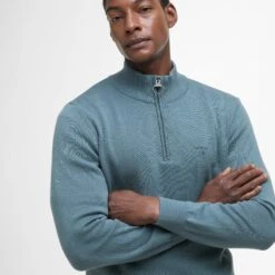 Cotton Half Zip Knitted Sweater -Sporting Goods Store 5 e7f865ae bbc7 4306 a89d 59a15a191312