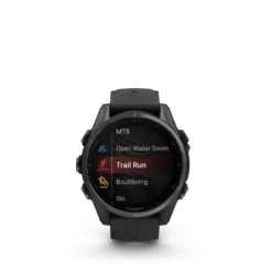 Garmin Fenix 8 - 43mm, AMOLED Running Smartwatch -Sporting Goods Store Fenix8 43 HR Carbon Black Front 0000 fenix8 activitylist trail run