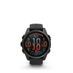 Garmin Fenix 8 - 43mm, AMOLED Running Smartwatch -Sporting Goods Store Fenix8 43 HR Carbon Black Front 0015 fenix8 wf 43 51mm sapphire carbongray