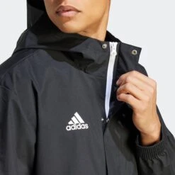 ADIDAS Entrada 22 All Weather Jacket -Sporting Goods Store IK4010 9 APPAREL OnModel DetailView2 grey