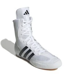 ADIDAS Box Hog 2 Boxing Boots 18 ADIDAS Box Hog 2 Boxing Boots -Sporting Goods Store JQ9162 6 FOOTWEAR Photography FrontLateralTopView white