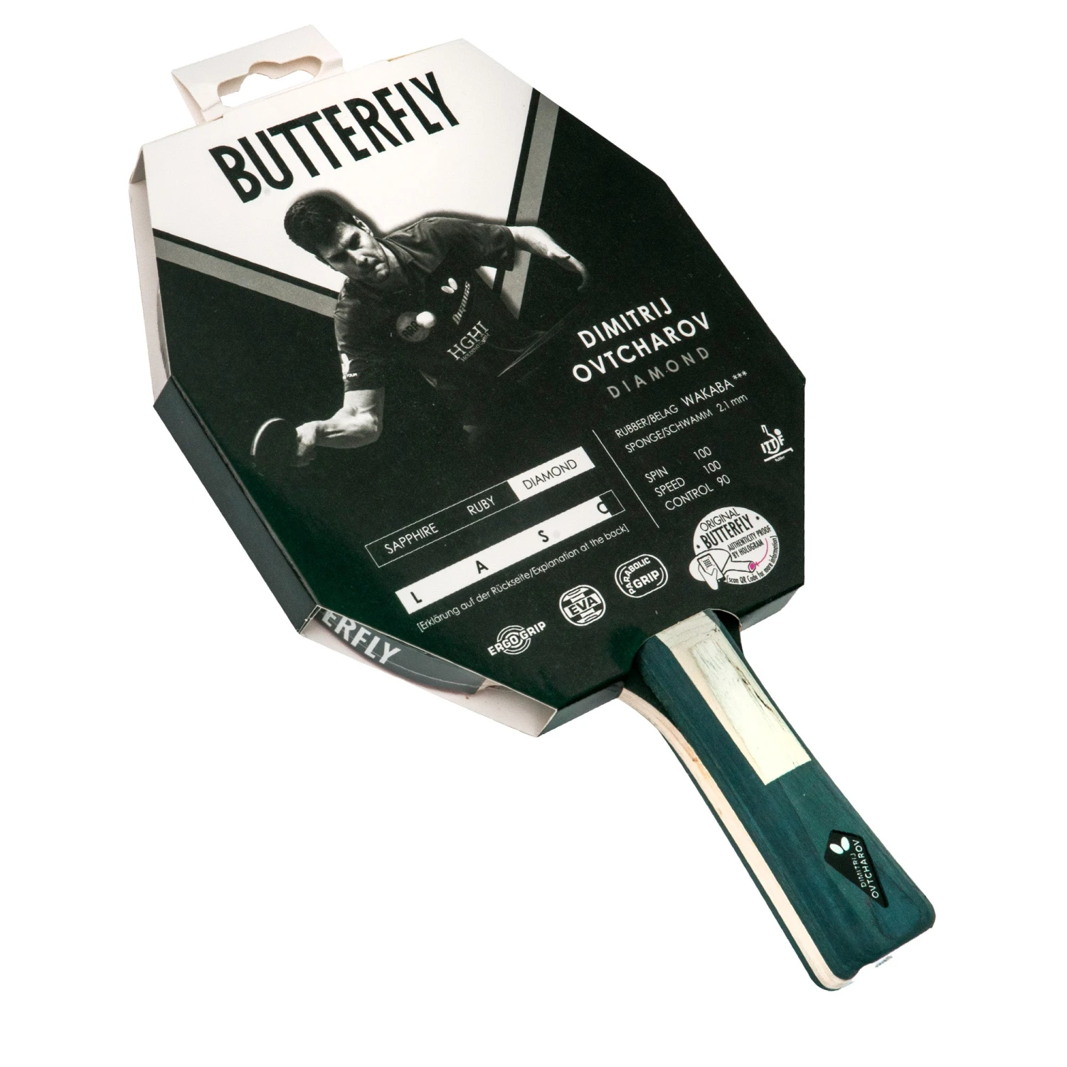 Butterfly Dimitrij Ovtcharov Diamond Table Tennis Bat 3 Butterfly Dimitrij Ovtcharov Diamond Table Tennis Bat