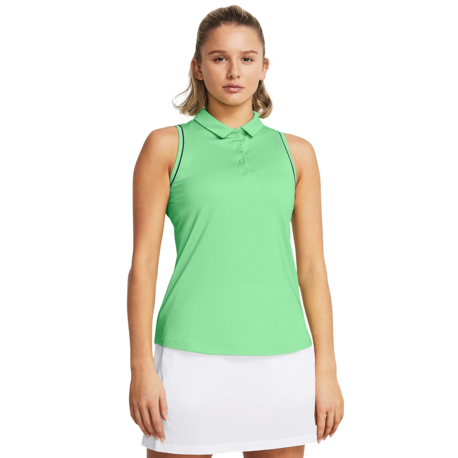 Under Armour UA Playoff Jacquard Sleeveless Polo Womens 3 Under Armour UA Playoff Jacquard Sleeveless Polo Womens